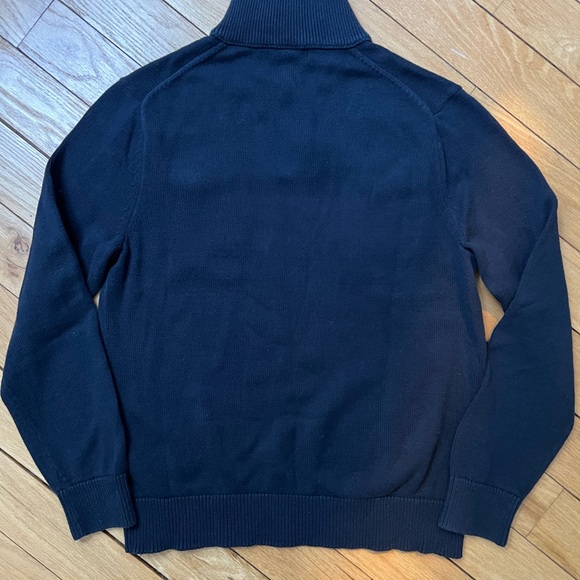 Men’s Banana Republic Quarter-Button Navy Pullover Sweater - Picture 5 of 8